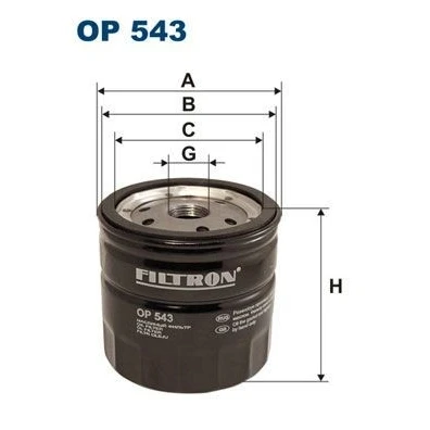 Bilde av FILTRON OP 543 Oljefilter M 22 X 1.5 Påskruingsfilter FORD: Transit Connect Mk1 Van, Mk4 Focus Hatchback