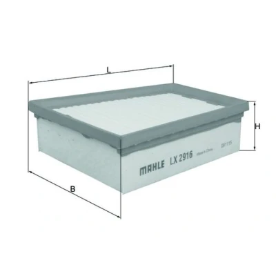Bilde av MAHLE ORIGINAL LX 2916 Luftfilter 59,0 189 205,0 Filterinnsats RENAULT: MEGANE 3 Grandtour, 3, GRAND SCENIC