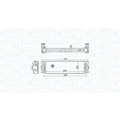 Bilde av MAGNETI MARELLI 351319205050 Ladeluftkjøler MERCEDES BENZ: Sprinter 5 T Van, 3.5 Flatvogn lastebil/Chassis, VOLKSWAGEN: Crafter 30 50 Van