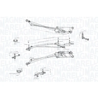 Bilde av MAGNETI MARELLI 085570758010 Vindusvisker Stangsystem foran VOLKSWAGEN: Touareg I