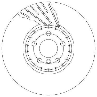 Bilde av TRW DF6891S Bremseskiver 348 36 5 112 ventilert, todelt bremseskive høy karbon BMW: Touring, 7, X3