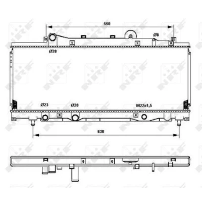 Bilde av NRF 53202 Radiator Aluminium 757 270 16 Kjøleribber loddet