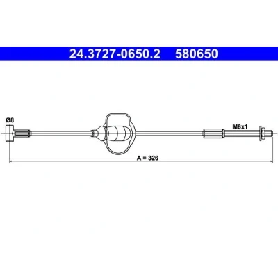 Bilde av ATE 24.3727 0650.2 Bremsekabel 326 FORD: Focus Mk1 Stasjonsvogn, Hatchback