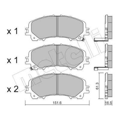 Bilde av Bremseklosser sett METELLI 22 1082 0