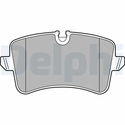 Bilde av DELPHI LP2446 Bremseklosser inkl. slitasjevarselkontakt med antihyle blikk tilbehør AUDI: A6 C7 Avant, Allroad, A7 Sportback, PORSCHE: Macan