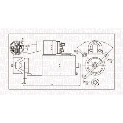 Bilde av MAGNETI MARELLI 063720373010 Starter 12 1,7 11 PEUGEOT: Partner I Van, J5 Flatvogn lastebil/Chassis, Boxer Minibuss