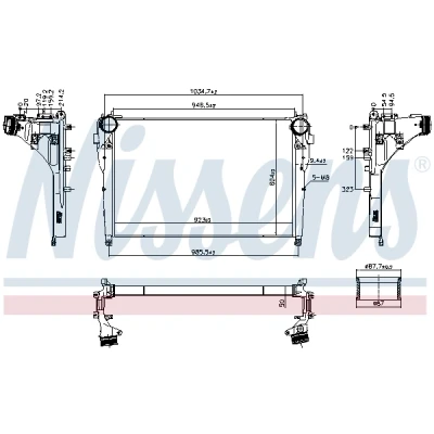 Bilde av Intercooler NISSENS 961570
