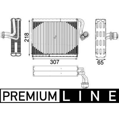 Bilde av MAHLE ORIGINAL AE 122 000P Fordamper uten ekspansjonsventil