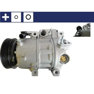 Bilde av MAHLE ORIGINAL ACP 1411 000S Kompressor 7VS18ic 12 PAG 46 YF R 1234yf, 134a med tetningsring HYUNDAI: SANTA FE 2
