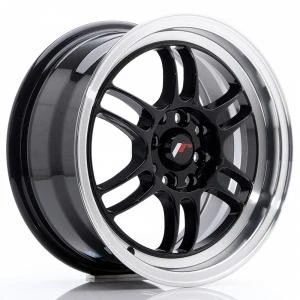 Bilde av Japan Racing JR7 Gloss Black Machined LIP 7x15 4/100 ET38 B73.1