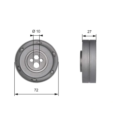 Bilde av GATES T41216 Strammerull, tannrem Tru Power AUDI: A6 C4 Avant, 80 B4 Sedan