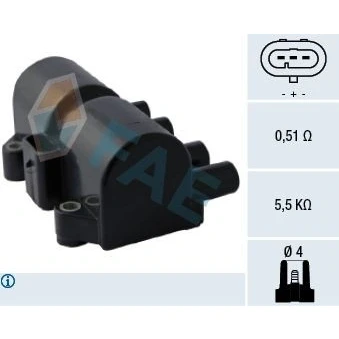Bilde av Tennspole, chevrolet,daewoo,opel, 25182496, 4805507, 4D0611775A, 4D0611775B, 8 01104 039 0, 93363483, 96253555, 96566260, AM0416460, JE0