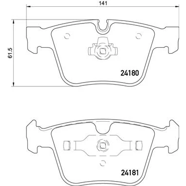 Bilde av BREMBO P 50 116 Bremseklosser klargjort for slitasjeindikator med kolbleklips uten tilbehør MERCEDES BENZ: ML Klasse, R S Klasse Sedan