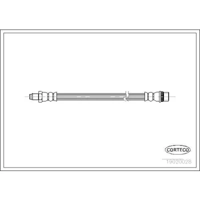 Bilde av CORTECO 19020028 Bremseslange framaksel 280