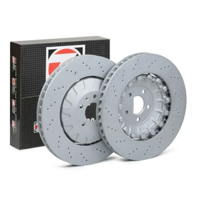 Bilde av ZIMMERMANN 100.3375.70 Bremseskiver 400 38 6/5 5 112 ventilert, hullet, todelt bremseskive belagt legert / høykull AUDI: Q7, e tron, A6 C8 Sedan