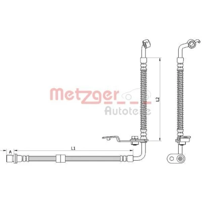 Bilde av METZGER 4110878 Bremseslange 255, 270 MAZDA: 6 Stasjonsvogn