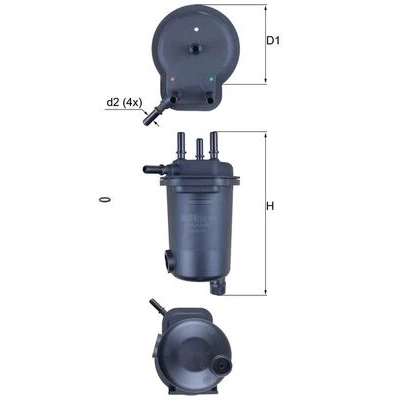 Bilde av MAHLE ORIGINAL KL 600D Drivstoffilter ledningsfilter 8 8,0 RENAULT: Kangoo I, I Express, CLIO 2, SUZUKI: Jimny SUV