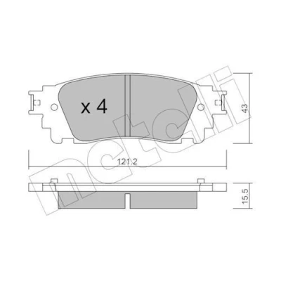 Bilde av Bremseklosser sett METELLI 22 1041 0