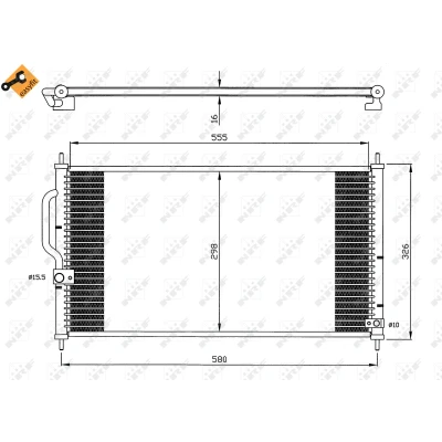 Bilde av NRF EASY FIT 35627 Kondensator med tetningsring 15,5 10,1 Aluminium 555