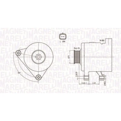 Bilde av MAGNETI MARELLI 063731498010 Dynamo 12V 70A CITROËN: Berlingo / First I, C4 I Hatchback, PEUGEOT: 206 Hatchback