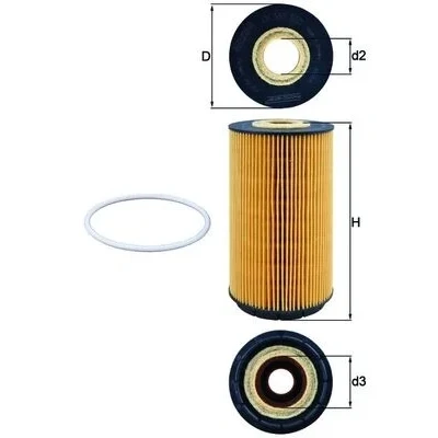 Bilde av MAHLE ORIGINAL OX 557D Oljefilter Filterinnsats AUDI: A8 D3, D4, VOLKSWAGEN: Touareg I, BENTLEY: Continental GTC