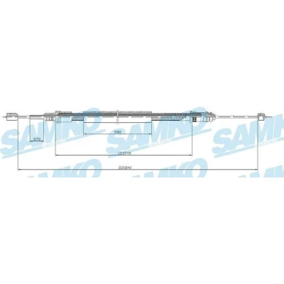 Bilde av LPR C0704B Bremsekabel 2220/1235 Skivebrems RENAULT: LAGUNA 2 Grandtour