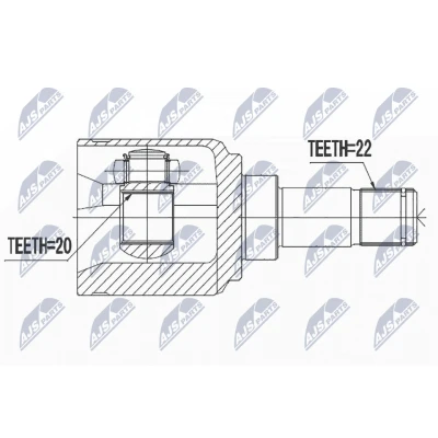 Bilde av Leddsett, drivaksel, Framaksel venstre, fiat panda, lancia ypsilon, 1541818, 51787863, 51839649, 51902278, 51929897, 51955481, 52015489,