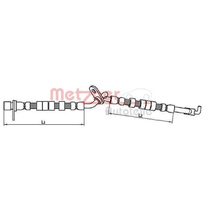 Bilde av METZGER 4110708 Bremseslange 258, 254