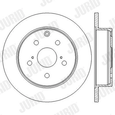 Bilde av JURID 562601JC Bremseskiver 281 12 5 fullt ut belagt uten skruer TOYOTA: RAV4 IV SUV, III SUV