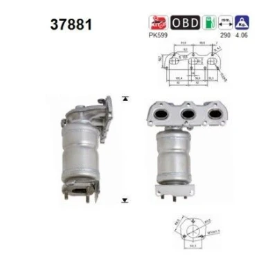 Bilde av AS 37881 Katalysator 290mm