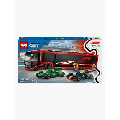 Bilde av LEGO City 60445 F1 trailer med RB20 og AMR24 Byggesett Plast