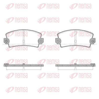 Bilde av REMSA 0021.36 Bremseklosser bakaksel inkl. slitasjevarselkontakt VOLVO: C30, S40 II, C70 2 Cabriolet, FORD: Focus Kombi, MAZDA: 3 Hatchback, 5