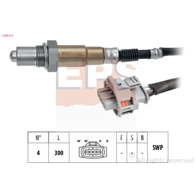 Bilde av EPS 1.998.214 Lambdasonde Made in Italy OE Equivalent oppvarmet, planarsonde, forsmurt gjenge OPEL: Astra G Caravan, Zafira A, Meriva A