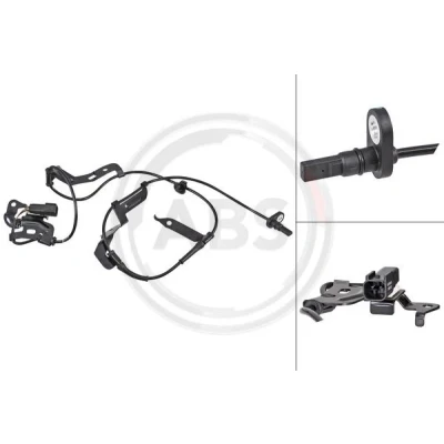 Bilde av A.B.S. 31962 ABS sensor aktiv 1100 svart FORD: Ranger Mk3