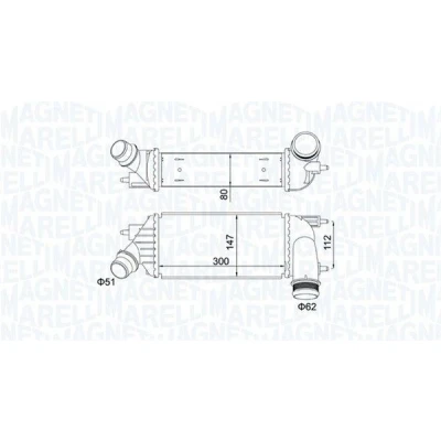 Bilde av MAGNETI MARELLI 351319204140 Ladeluftkjøler PEUGEOT: Expert II Van, Tepee, CITROËN: Jumpy C8