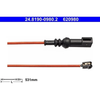 Bilde av ATE 24.8190 0980.2 Bremsebeleggslitasje FORD: Transit V363 Van, Flatvogn lastebil / Chassis