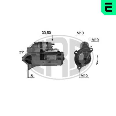 Bilde av ERA 220393A Starter 12 1,9 11 PEUGEOT: Boxer Minibuss, Expert II Tepee, 307 Hatchback, CITROËN: C4 Picasso 2, Jumper Van