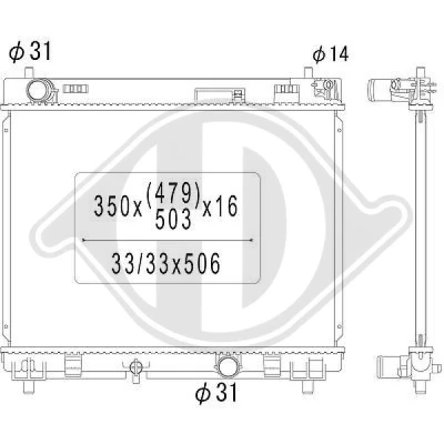 Bilde av DIEDERICHS DCM3270 Radiator 350 480 16 Climate