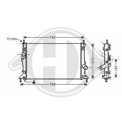 Bilde av DIEDERICHS DCM2079 Radiator 670 372 14 Climate VOLVO: S40 II, C30, FORD: Focus 2