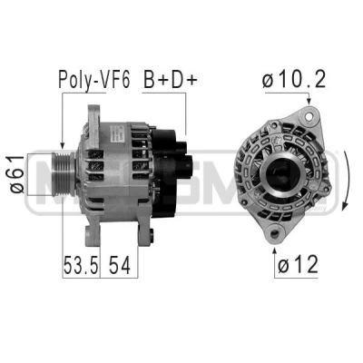 Bilde av ERA 210853A Dynamo 14V 140A