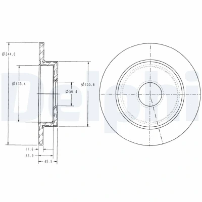 Bilde av DELPHI BG3131 Bremseskiver 240 7 4 fullt ut oljet ubehandlet uten hjullager, ABS sensorring