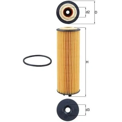 Bilde av MAHLE ORIGINAL OX 1155D Oljefilter Filterinnsats OPEL: Corsa E Hatchback, CHEVROLET: Aveo Hatchback