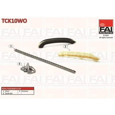 Bilde av FAI AutoParts TCK10WO Registerkjedesett uten tetning, tannhjul simplex, Boltkjede VOLKSWAGEN: Polo IV Hatchback, SKODA: Fabia 2
