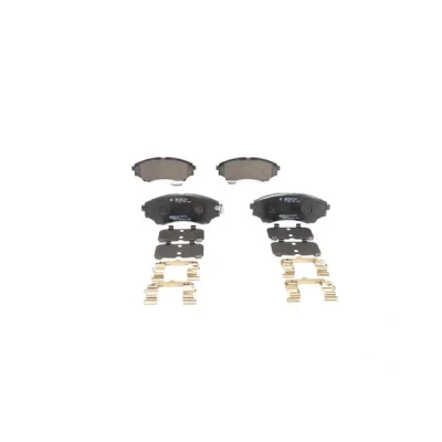 Bilde av BOSCH 0 986 494 587 Bremseklosser Low Metallic med integrert slitasjevarselkontakt, akustisk slitasjevarsel antihyle blikk fjær