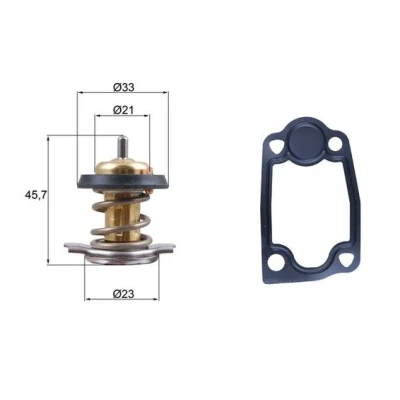 Bilde av MAHLE ORIGINAL TX 266 79D Termostat 79 21 med tetning PEUGEOT: Boxer Minibuss, FIAT: Ducato III Flatvogn lastebil / Chassis
