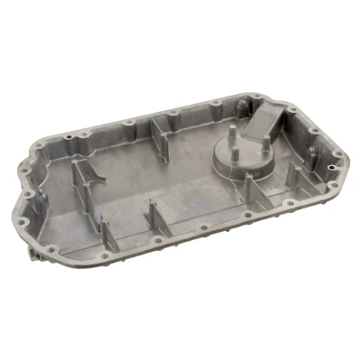Bilde av FEBI BILSTEIN 31481 Bunnpanne med oljeplugg uten hull for oljenivåmåler Aluminium AUDI: A4 B5 Avant, A6 C5 A8 D2