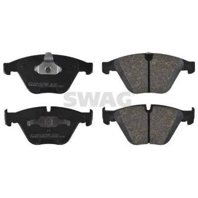 Bilde av SWAG 20 91 6433 Bremseklosser framaksel klargjort for slitasjeindikator med kolbleklips BMW: 3 Touring, Sedan, 5 Touring