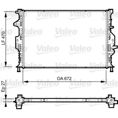 Bilde av VALEO 735374 Radiator Aluminium 580 412 24 VOLVO: XC60 I, V70 3, FORD: FOCUS Galaxy Mk2 MPV, S Max Mk1