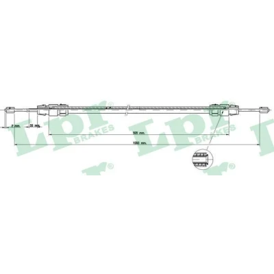 Bilde av LPR C0421B Bremsekabel 1056/503 Skivebrems