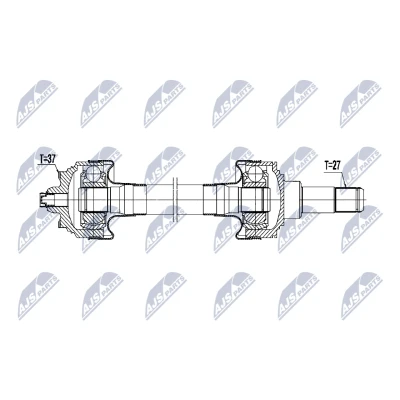 Bilde av NTY NPW BM 226 Drivaksel venstre bakaksel 722mm